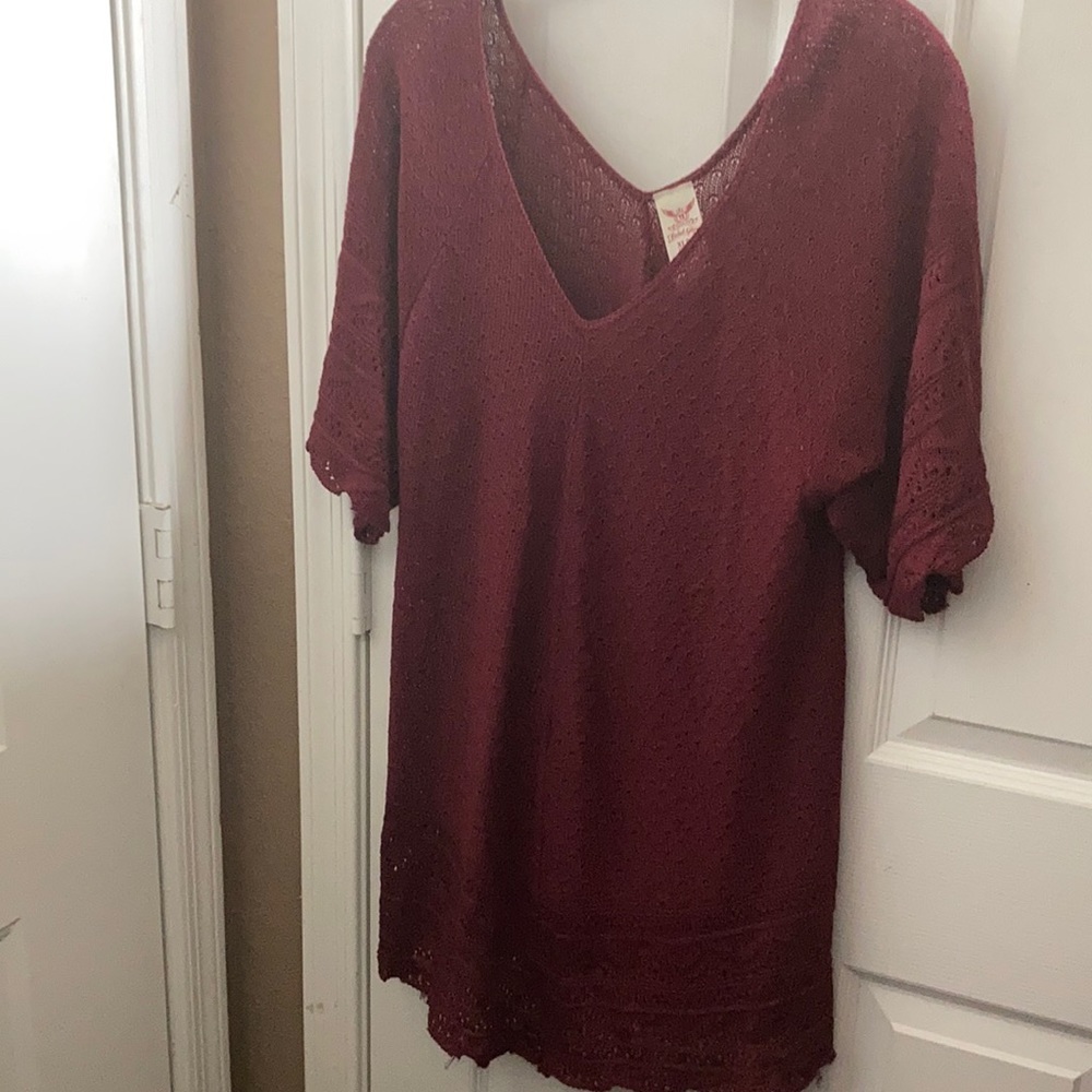 FINAL MARKDOWN Faded glory open knit top xl